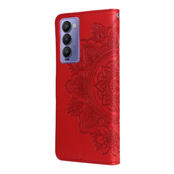 ART Peňaženkový kryt Tecno Camon 18 BLOOM červený