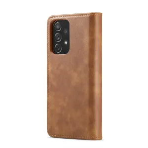 DG.MING Peňaženkový obal 2v1 Samsung Galaxy A73 5G hnedý