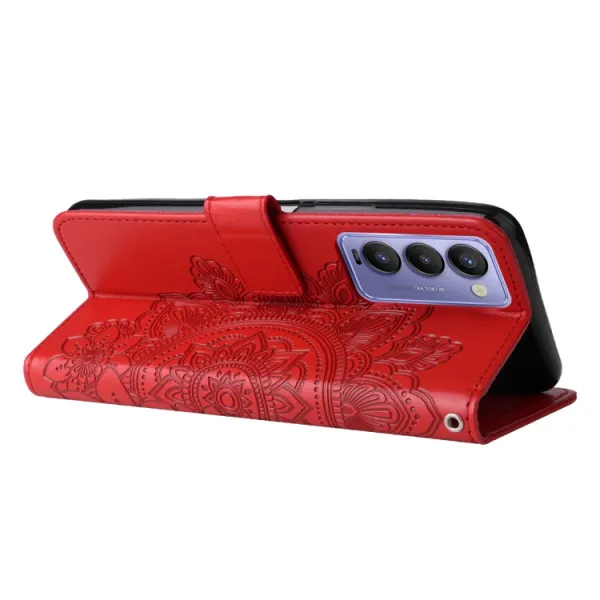 ART Peňaženkový kryt Tecno Camon 18 BLOOM červený