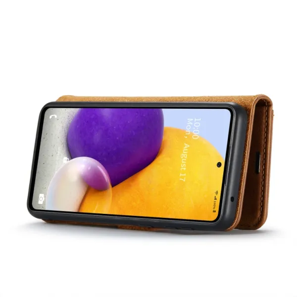DG.MING Peňaženkový obal 2v1 Samsung Galaxy A73 5G hnedý
