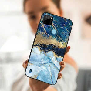 MY ART Silikónový obal Realme C11 BLUE MARBLE (141)