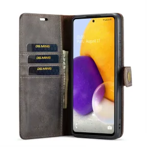 DG.MING Peňaženkový obal 2v1 Samsung Galaxy A73 5G šedý