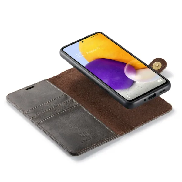 DG.MING Peňaženkový obal 2v1 Samsung Galaxy A73 5G šedý