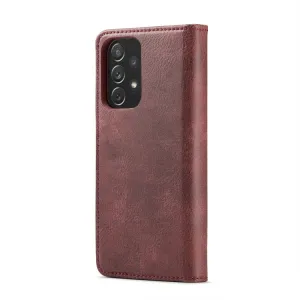 DG.MING Peňaženkový obal 2v1 Samsung Galaxy A73 5G červený