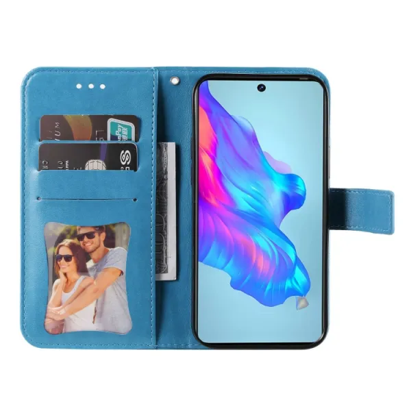 ART Peňaženkový kryt Tecno Camon 18 BLOOM modrý