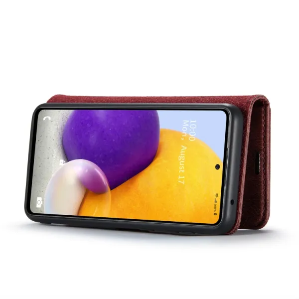 DG.MING Peňaženkový obal 2v1 Samsung Galaxy A73 5G červený