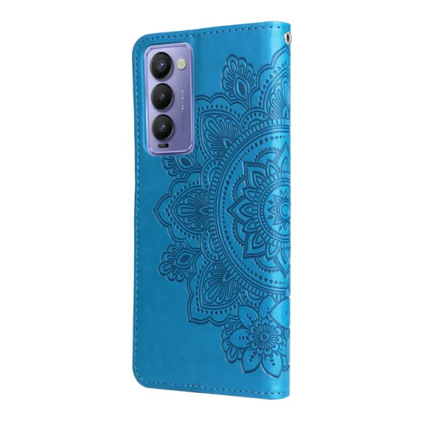 ART Peňaženkový kryt Tecno Camon 18 BLOOM modrý