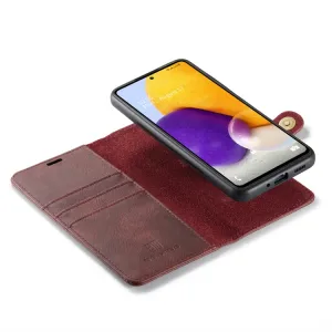 DG.MING Peňaženkový obal 2v1 Samsung Galaxy A73 5G červený