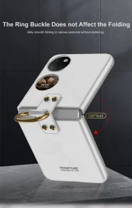 GKK HOOK Plastový kryt s držiakom Huawei P50 Pocket strieborný