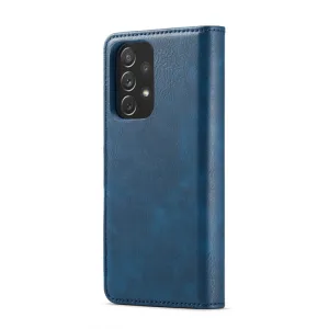 DG.MING Peňaženkový obal 2v1 Samsung Galaxy A73 5G modrý