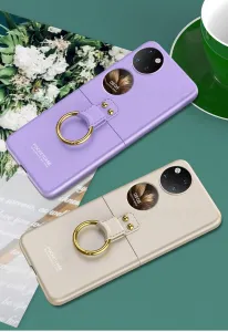 GKK HOOK Plastový kryt s držiakom Huawei P50 Pocket zlatý