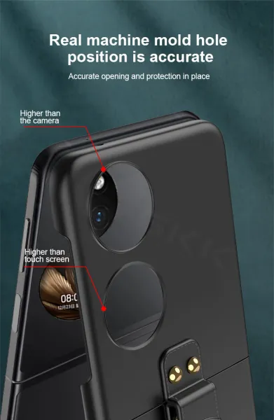 GKK HOOK Plastový kryt s držiakom Huawei P50 Pocket čierny
