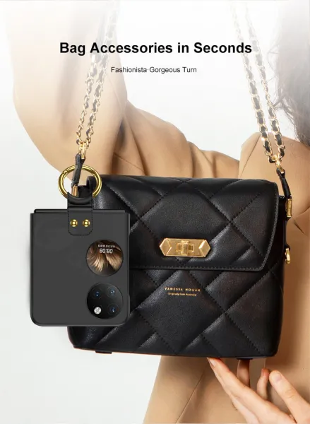 GKK HOOK Plastový kryt s držiakom Huawei P50 Pocket čierny
