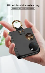GKK HOOK Plastový kryt s držiakom Huawei P50 Pocket čierny
