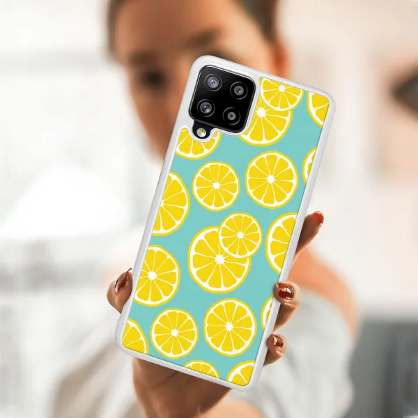 MY ART Silikónový obal Samsung Galaxy A22 LEMON (121)