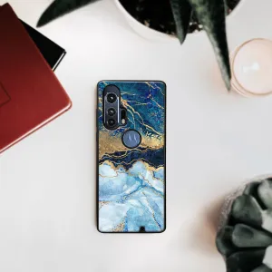 MY ART Silikónový obal Motorola Edge Plus BLUE MARBLE (141)