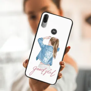 MY ART Silikónový obal Motorola Moto E6 Plus GOOD GIRL (130)