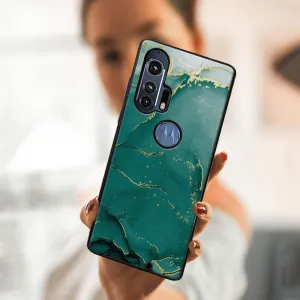 MY ART Silikónový obal Motorola Edge Plus GREEN MARBLE (145)