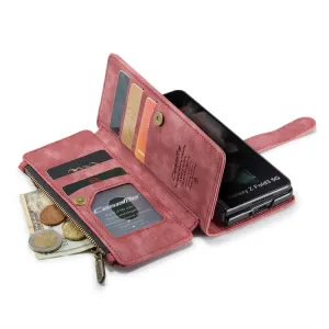 WALLET Ochranný kryt s peňaženkou 2v1 pre Samsung Galaxy Z Fold 3 5G červený