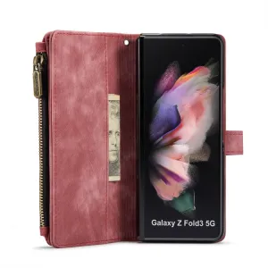 WALLET Ochranný kryt s peňaženkou 2v1 pre Samsung Galaxy Z Fold 3 5G červený