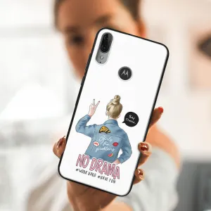 MY ART Silikónový obal Motorola Moto E6 Plus NO DRAMA (138)