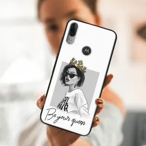MY ART Silikónový obal Motorola Moto E6 Plus QUEEN (139)