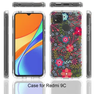 DUAL ART Odolný kryt Xiaomi Redmi 9C FLOWERS