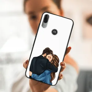 MY ART Silikónový obal Motorola Moto E6 Plus COUPLE (117)