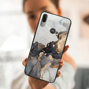 MY ART Silikónový obal Motorola Moto E6 Plus GREY MARBLE (140)