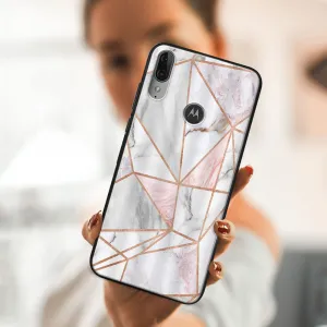MY ART Silikónový obal Motorola Moto E6 Plus PINK MARBLE (143)