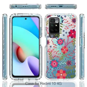 DUAL ART Odolný kryt Xiaomi Redmi 10 / Redmi 10 2022 FLOWERS