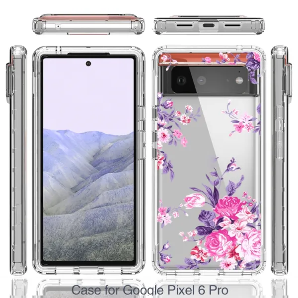 DUAL ART Odolný kryt Google Pixel 6 Pro ROSES