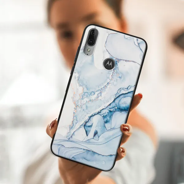 MY ART Silikónový obal Motorola Moto E6 Plus LIGHT BLUE (149)