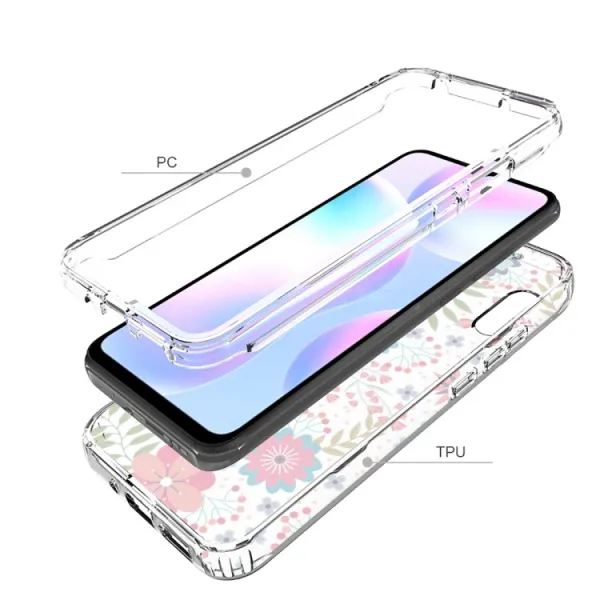 DUAL ART Odolný kryt Xiaomi Redmi 9A / 9AT FLOWERS