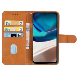 SMOOTH Peňaženkové puzdro Motorola Moto G42 hnedé