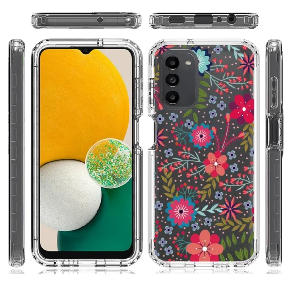 DUAL ART Odolný kryt Samsung Galaxy A03s FLOWERS