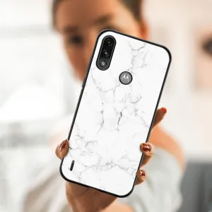 MY ART Silikónový obal Motorola Moto Motorola Moto E7 Power / E7i Power WHITE MARBLE (144)