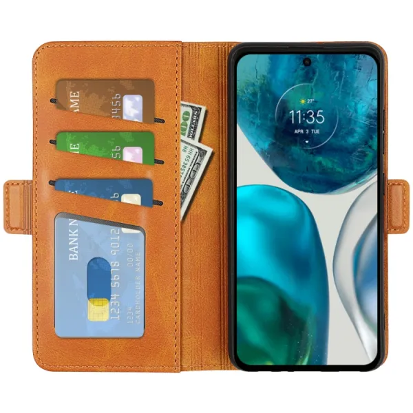 SIDE Peňaženkové puzdro Motorola Moto G42 svetlohnedé