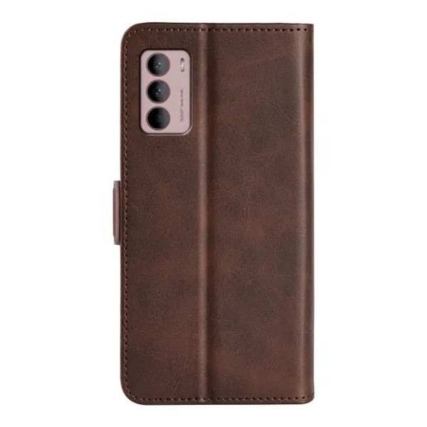 SIDE Peňaženkové puzdro Motorola Moto G42 tmavohnedé