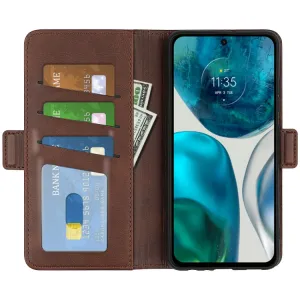 SIDE Peňaženkové puzdro Motorola Moto G42 tmavohnedé