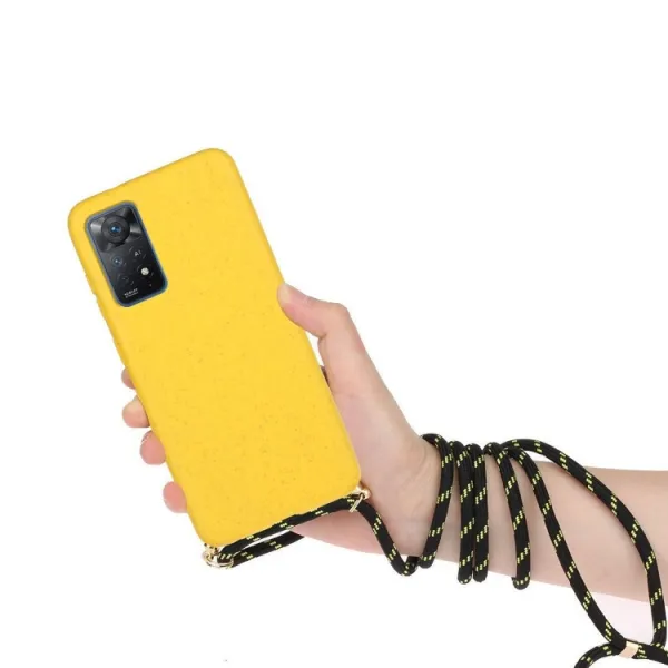 ROPE Kryt so šnúrkou Xiaomi Redmi Note 11 Pro / 11 Pro 5G žltý