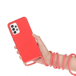 ROPE Kryt so šnúrkou Samsung Galaxy A73 5G červený