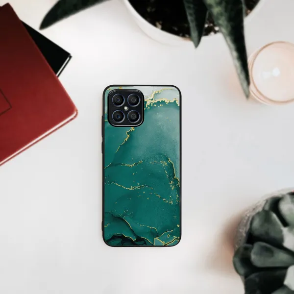 MY ART Ochranný obal Honor X8 GREEN MARBLE (145)