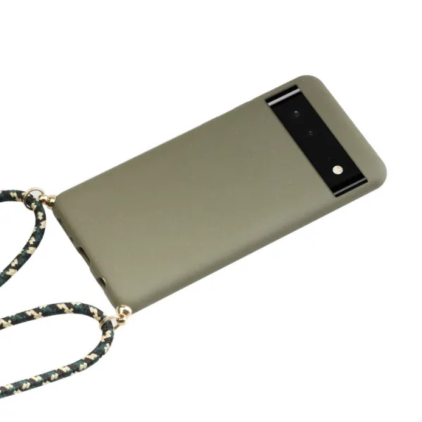 ROPE Kryt so šnúrkou Google Pixel 6 tmavozelený