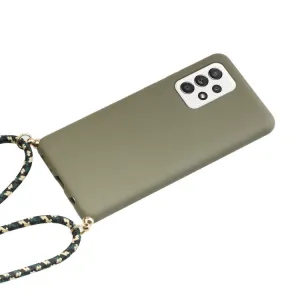 ROPE Kryt so šnúrkou Samsung Galaxy A73 5G tmavozelený