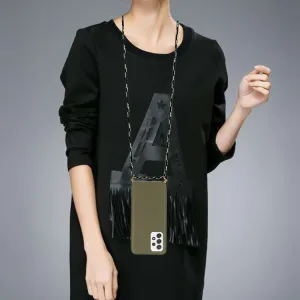 ROPE Kryt so šnúrkou Samsung Galaxy A73 5G tmavozelený