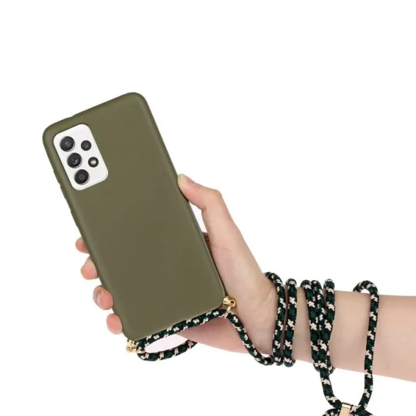 ROPE Kryt so šnúrkou Samsung Galaxy A73 5G tmavozelený