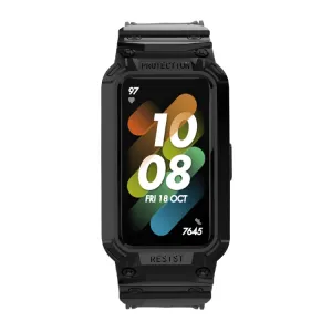 GLACIER Ochranné puzdro s remienkom Huawei Band 6 / 7 / Honor Band 6 čierne