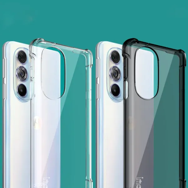 IMAK Ochranný silikónový kryt + fólia Motorola Edge 30 Pro čierny