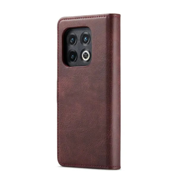 DG.MING Peňaženkový obal 2v1 OnePlus 10 Pro 5G červený